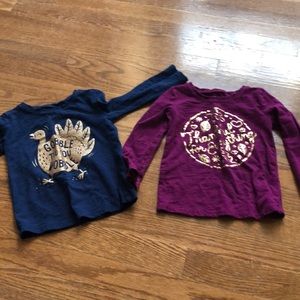 Set of Thanksgiving long sleeve shirts (EUC)